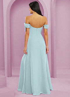 Barbie ♥ Azazie Bridesmaid Dresses Mist A-Line Off the Shoulder Chiffon Convertible Dress image2