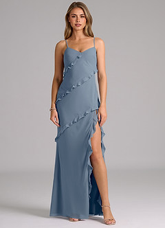 Azazie Nancie Bridesmaid Dresses Twilight Mermaid Ruched Chiffon Dress image1