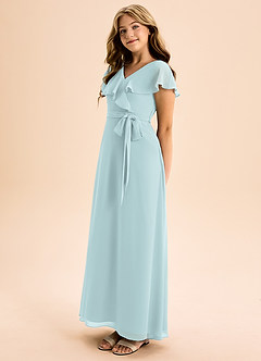 Azazie Lainey Junior Mist A-Line with Pockets Chiffon Dress image3