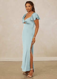 Christian Siriano Bridal for Azazie 1005 Bridesmaid Dresses Mist Sheath Sweetheart Neckline Stretch Satin Dress image11