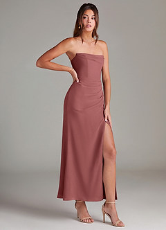 Azazie Leonis Bridesmaid Dresses Amethyst Mermaid Strapless Chiffon Convertible Dress image8
