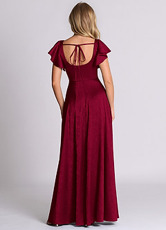 Azazie Bondi 신부 들러리 드레스 A라인 절하다 자카드 바닥 길이 드레스 image6