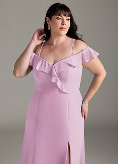 Azazie Sophie Bridesmaid Dresses Candy Pink A-Line Off the Shoulder Chiffon Convertible Dress image12