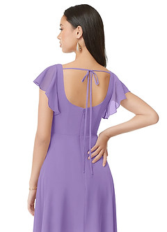 Azazie Bondi Bridesmaid Dresses Tahiti A-Line Ruched Chiffon Dress image5