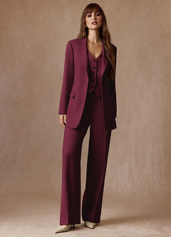 Rowan Burgundy Refined Weave Performance 2-Piece Suit