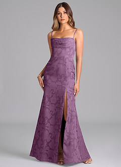 Azazie Saige Bridesmaid Dresses Wisteria A-Line Off the Shoulder Floral Burnout Convertible Dress image3