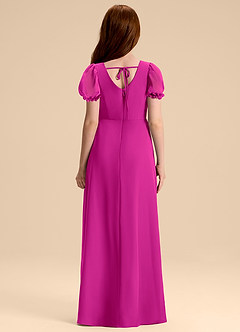 Azazie Priya Junior Abito A-Line in Chiffon Blusa Fucsia image2