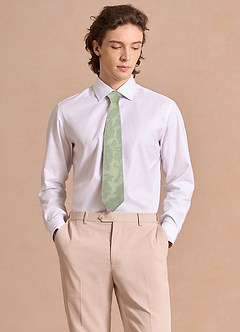 front Floral Burnout Wide Tie