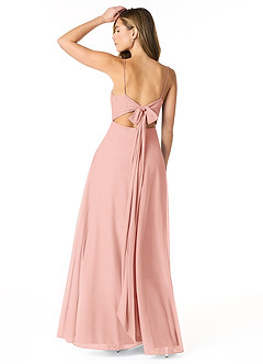 Azazie Rae Final Sale Rosette A-Line Bow Mesh Dress image2