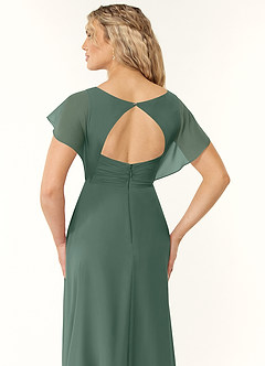 Azazie Rylee Brautjungfernkleider A-Linie Plissee Chiffon Kleid Seemoos image2