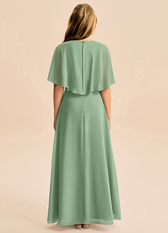 Azazie Maris Junior Abito A-Line in Chiffon Matcha image2