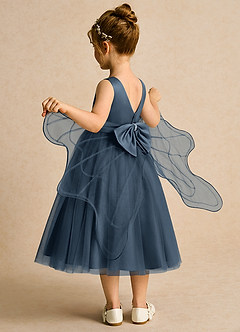 Azazie Pear Flower Girl Dresses Neptune Ball-Gown Bow Tulle Dress image5