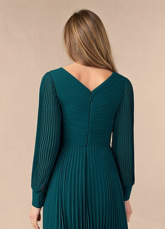 Azazie Zina Abiti per la Madre della Sposa Abito A-Line in Chiffon Plissettato Pino image6