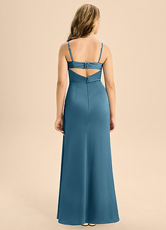 Azazie Renna Junior Robe Trapèze en Satin extensible Plissée Bermude image2