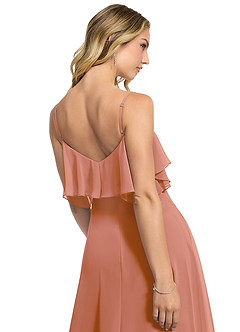 Azazie Jean Bridesmaid Dresses MAI TAI A-Line Chiffon Convertible Dress image5