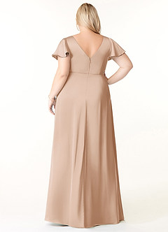 Azazie Soren Stretch Satin Dress Final Sale  image9