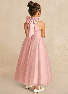 Azazie Bev Flower Girl Dresses Rosette A-Line Convertible Tulle Dress image6