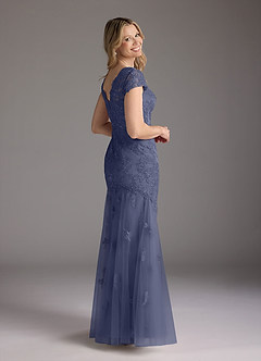 Azazie Marbella Mother of the Bride Dresses Stormy Mermaid Queen Anne Sequins Lace Dress image6