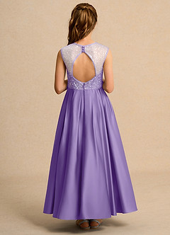 Azazie Candy Girl Flower Girl Klänningar Klä Balklänning i Matt satäng Rosett image3