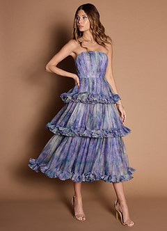 Deena Lilac Midi Dress image6