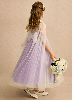Azazie Amina vestidos de niña de las flores Vestido Marfil Wisteria de Tul de Línea A con Encaje image2