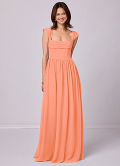 Barbie ♥ Azazie Bridesmaid Dresses Sunset A-Line Corset Chiffon Dress image1