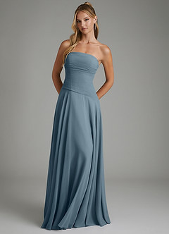 Azazie Layla Bridesmaid Dresses Twilight A-Line Strapless Chiffon Dress image3