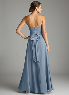 Azazie Tamira Suknie dla druhen Linia A Pofałdowany Szyfon Do ziemi Sukienka image4