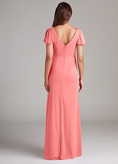 Azazie Soren Sprzedaż ostateczna Linia A Siatka Długość podłogi Sukienka image5