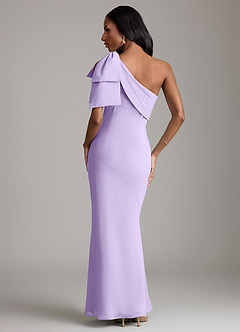 Azazie Yuanna Bridesmaid Dresses Lilac Mermaid One Shoulder Chiffon Dress image6