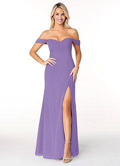 Azazie Joretta Abiti da Damigella Abito Convertibile A-Line in Chiffon Scollo a Cuore Tahiti image1