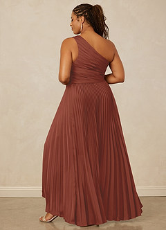 Christian Siriano Bridal for Azazie 1008 Bridesmaid Dresses Auburn A-Line One Shoulder Stretch Satin Dress image14