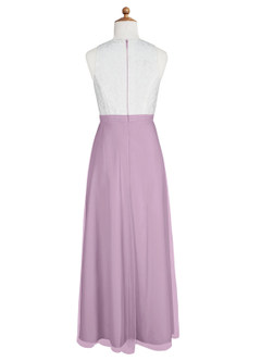 Azazie Albertine A-Line Lace Tulle Floor-Length Junior Bridesmaid Dress image8