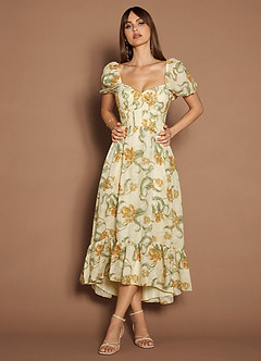 Leslie Lemon Drop Midi Dress image3