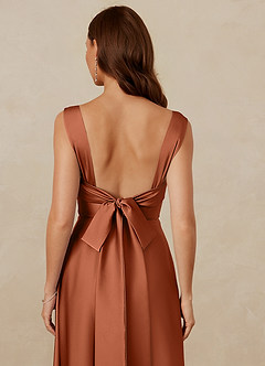 Christian Siriano Bridal for Azazie 1001 Bridesmaid Dresses Cedar Rose A-Line Sweetheart Neckline Stretch Satin Dress image9