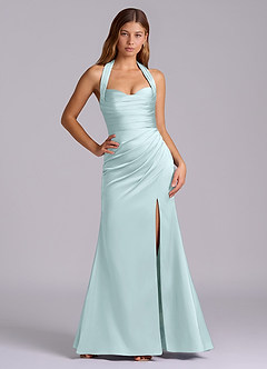 Azazie Destiny Robes de demoiselle d'honneur Robe Sirène en Satin extensible Encolure en Forme de Cœur Verre De Mer image6