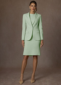 front Kennedy Dusty Sage Vestido estruturado com elastano