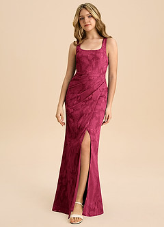 Azazie Mero Junior Klä av Tubklänning i Blommig Utbrändhet Plisserad image3