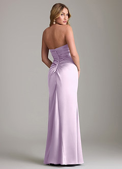 Azazie Lucille Vestidos de damas de honor Vestido de Lila Esmerilada de Satén Elástico de Corte Sirena Convertible con Sin tirantes image2