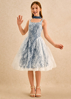 Azazie Cubbie Girls Formal Flower Girl Klänningar Klä A-Line i Spets image5