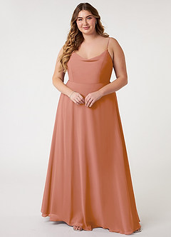 Azazie Daenerys Bridesmaid Dresses MAI TAI A-Line Cowl Chiffon Dress image8