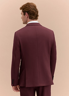 front James Cabernet Structured Stretch Suit Jacket