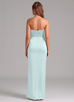 Azazie Jamie Bridesmaid Dresses Mist A-Line Strapless Stretch Satin Convertible Dress image2