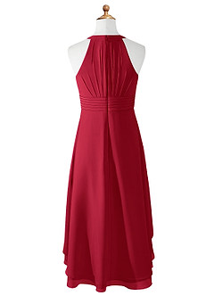 Azazie Linna Junior Scarlet A-Line Pleated Chiffon Dress image6