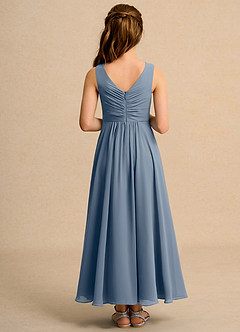 Azazie Ducky Junior Formal Flower Girl Dresses Twilight A-Line Pleated Chiffon Dress image2
