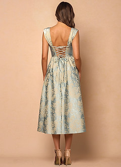 Runa 빈티지 블루 미디 드레스 image2