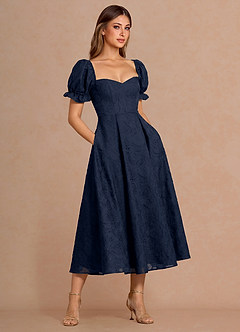 Lanthe Navy Midi Dress image3
