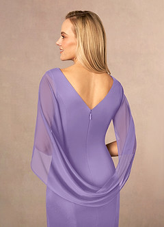 Azazie Belladonna Mother of the Bride Dresses Tahiti Mermaid Scoop Pleated Mesh Dress image6