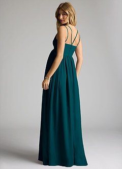 Azazie Emree Brautjungfernkleider für Schwangere A-Linie Chiffon Bodenlänge Kleid image5