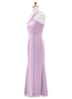 Azazie Rue Junior Robe Sirène en Mousseline de soie Fente Latérale Dusty Blue image8